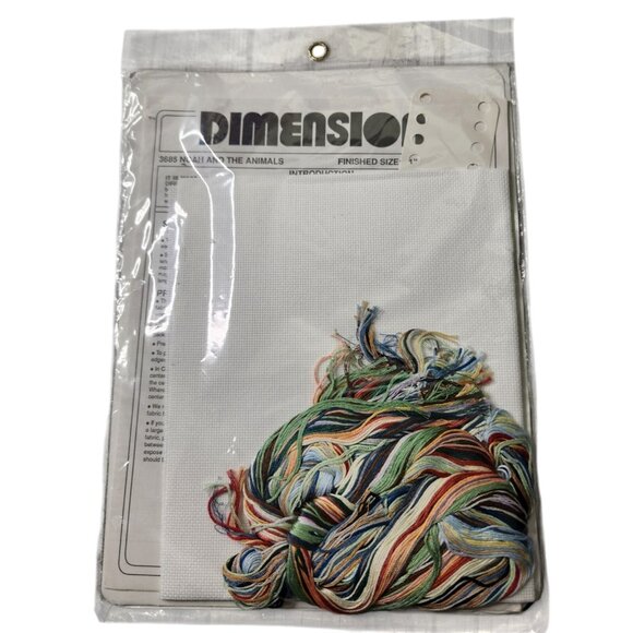 Dimensions Vintage Noah and The Animals Cross Stitch Kit - Picture 2 of 5